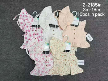 Wholesale Baby Girl Muslin Cotton 3-Piece Lot